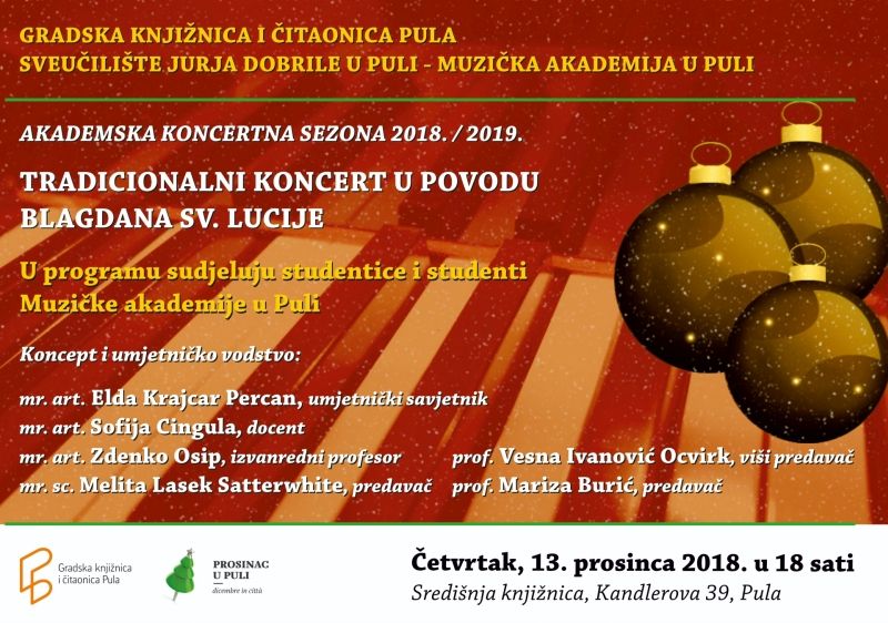 Koncert studenata Muzičke akademije na Sv. Luciju
